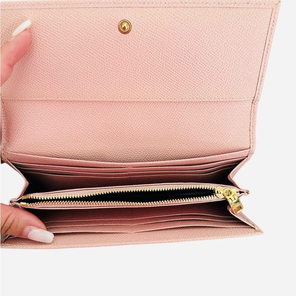 Dolce & Gabbana flesh pink wallet with crystal logo - Picture 3 of 5